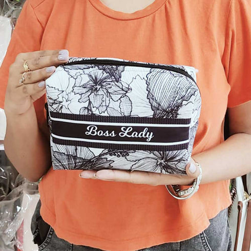 Personalised Floral Printed Box Pouch